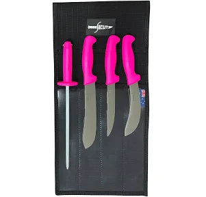Sicut Pink Handle Butchers Knife Pack - LIMITED RUN