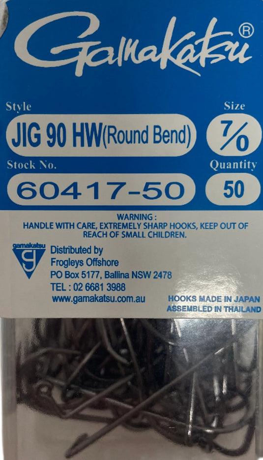 Gamakatsu Jig 90 HW 7/0 (Round Bend) Box 50