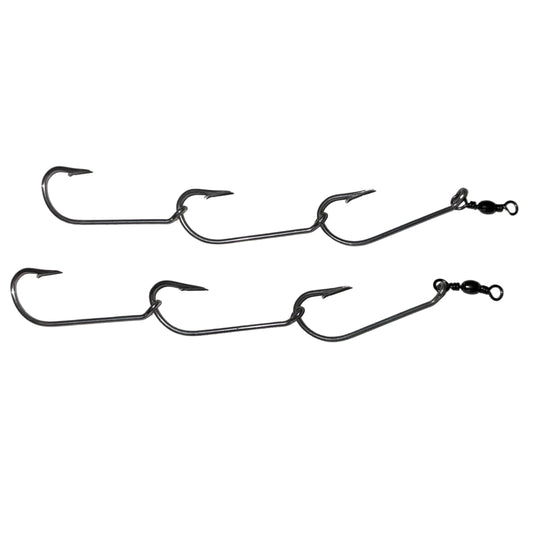 Mustad 3 Hook Swivel Gangs (3pk)