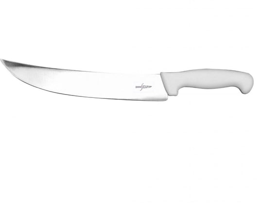 Sicut 10” Cimiter Steak Knife White Handle