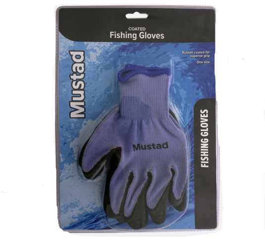 Mustad Rubber Coated Fishing Gloves