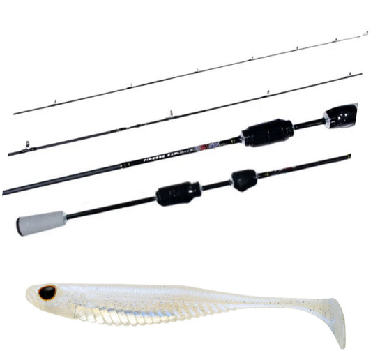 Insalt Finesse Explorer Baitcaster ISFE562 Rod (2 Piece)+ FREE Live Ops Plastics