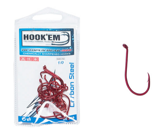 Hook’em Octopus Beak Red Hooks