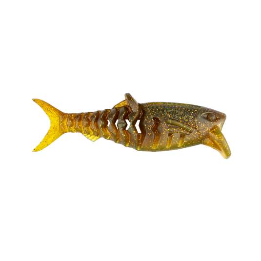 Rapala Crush City Plastics - Infiltrator 3" (6 Pack) [COL:Gold Fleck Motor Oil UV]