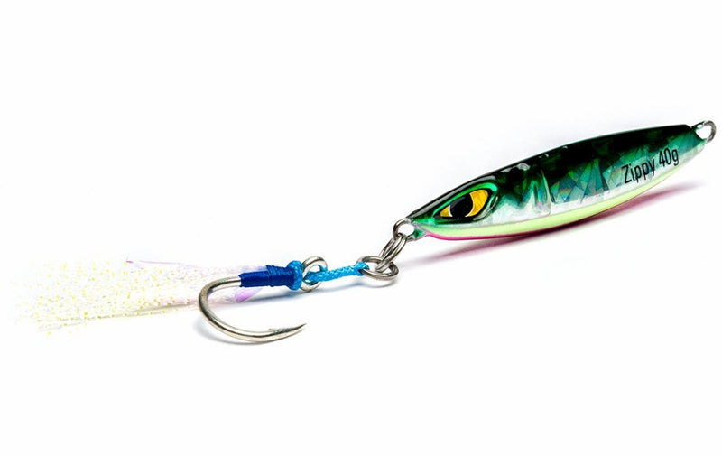 Load image into Gallery viewer, Mustad Zippy Jigs 60g [COL:Green Mackeral]
