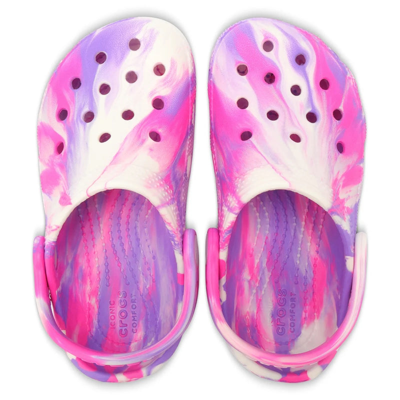 Load image into Gallery viewer, Crocs Glow Marbled Classic Clog Toddler - Pink Crush/Multi
