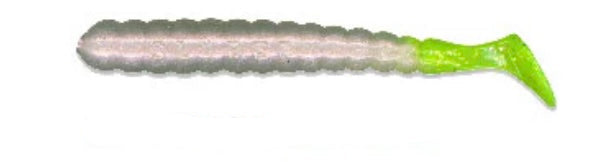 Load image into Gallery viewer, Charlie Brewer's Slider Bass Grub 3 [COL:Pearl/Chartreuse Tail]
