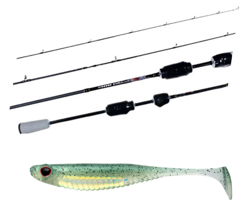 Load image into Gallery viewer, Insalt Finesse Explorer Baitcaster ISFE562 Rod (2 Piece)+ FREE Live Ops Plastics
