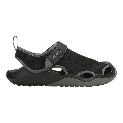 Crocs Swiftwater Mesh Deck Sandal - Black [SIZ:M9]