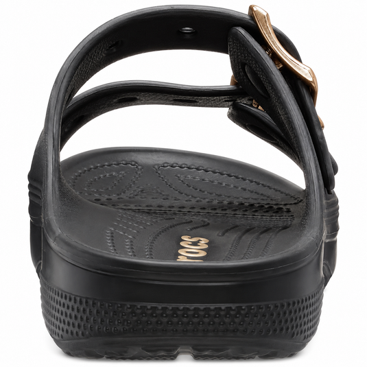 Crocs Saturday Sandal - Metallic Buckle (BLACK) [SIZ:W6]