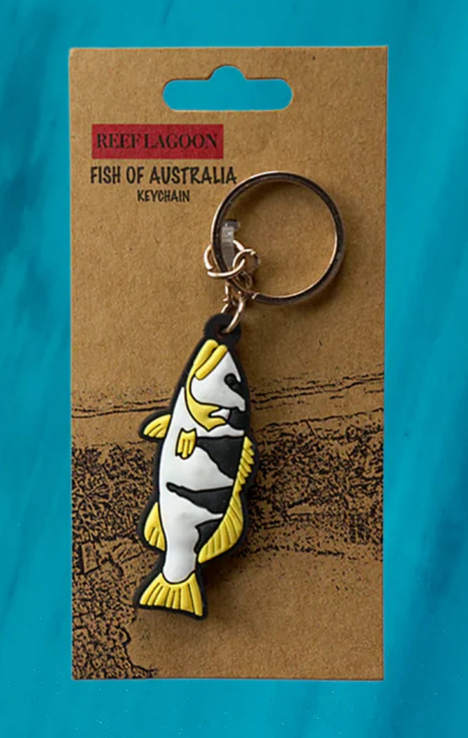 Load image into Gallery viewer, Reef Lagoon Keychain [STY:Footballer Coral Trout]
