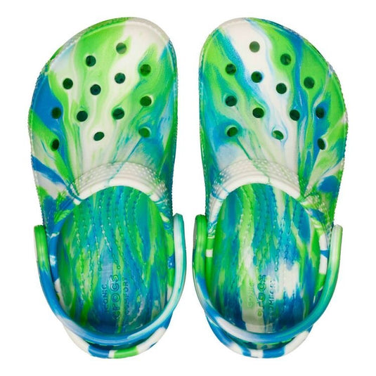 Crocs Glow Marbled Classic Clog Toddler - Prep Blue Multi [TOD:C12]