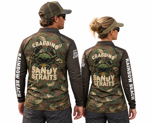 Tackle World Adult Crabbing Sandy Straits Jersey Camo [SIZ:XS]