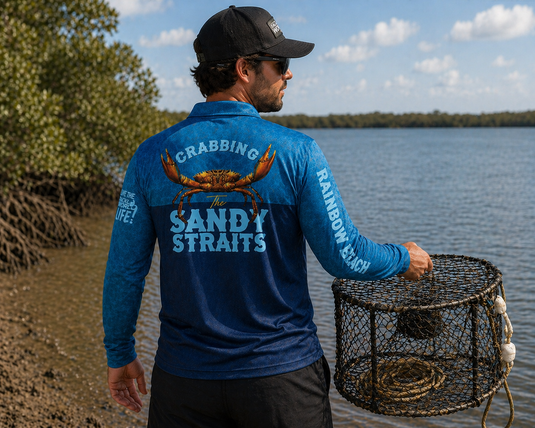 Tackle World Adult Crabbing Sandy Straits Jersey Blue [SIZ:XS]