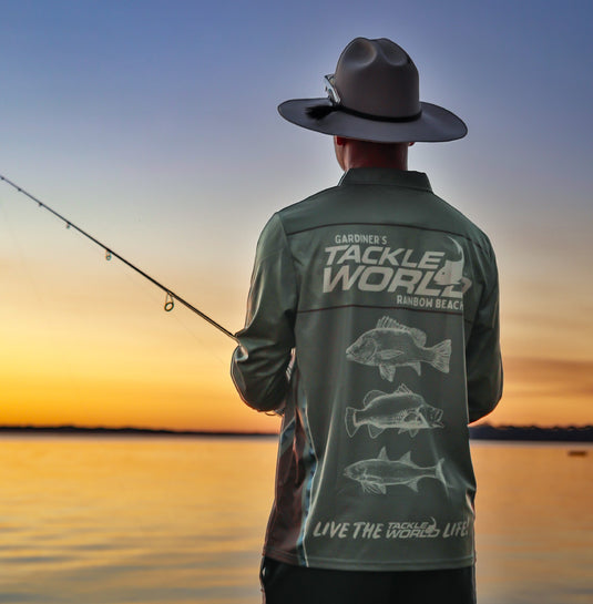 Tackle World Estuary Series Jersey Heavy Jack/Barra/Thready [SIZ:XS]