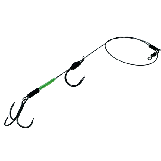 Gardiner's Tailor Stinger with Treble & 60lb Ultra Flex Carbon Wire (with Lumo) (2pk)