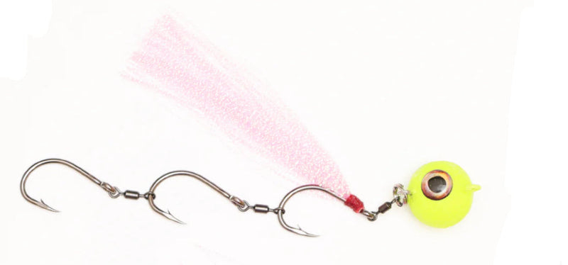 Load image into Gallery viewer, Spikes Fishing Cyclops Striker Gang Rig [SIZ:80g COL:Glow Yellow 5/0]
