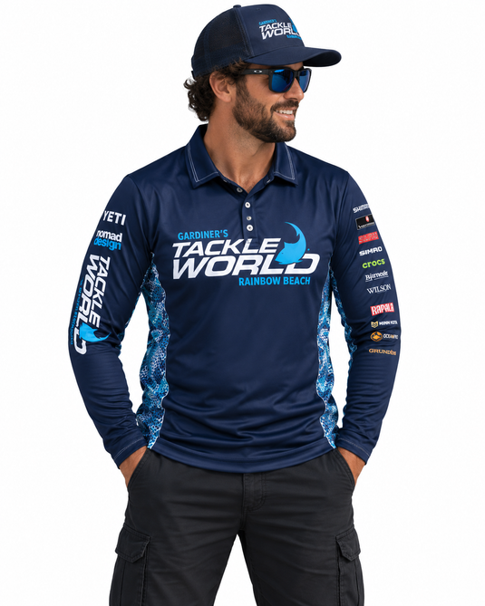 Tackle World  Tournament Polo Fishing Jersey - NAVY [SIZ:XS]