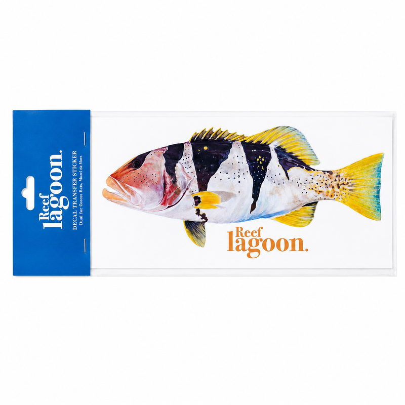 Load image into Gallery viewer, Reef Lagoon Decal Transfer Stickers A5 [STY:Footballer Coral Trout]
