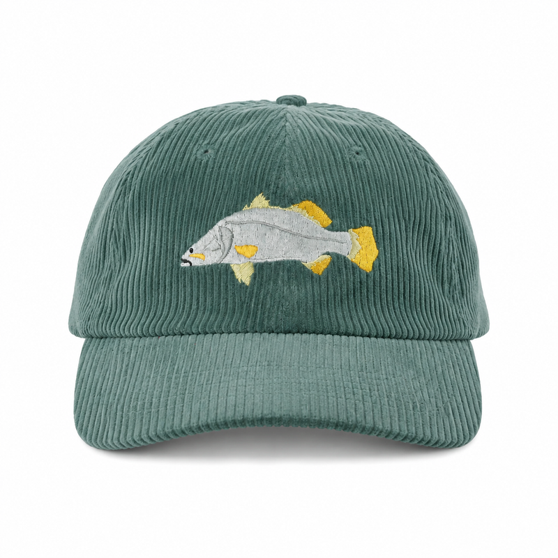 Load image into Gallery viewer, Reef Lagoon Corduroy Curved Brim Hat [COL:Jade STY:Barramundi]
