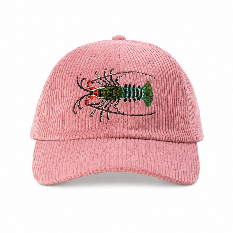 Load image into Gallery viewer, Reef Lagoon Corduroy Curved Brim Hat [COL:Coral  STY:Painted Rock Lobster]
