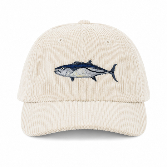 Reef Lagoon Corduroy Curved Brim Hat [COL:Ivory  STY:Dogtooth Tuna]