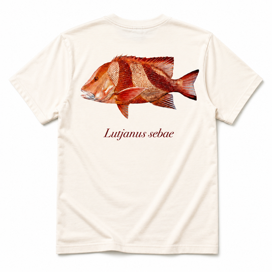 Reef Lagoon Cotton Tee - Red Emporer - Beige [SIZ:Sml]