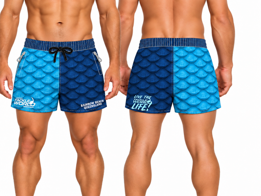Footy Shorts Adult - BLUE SCALES [SIZ:XS]