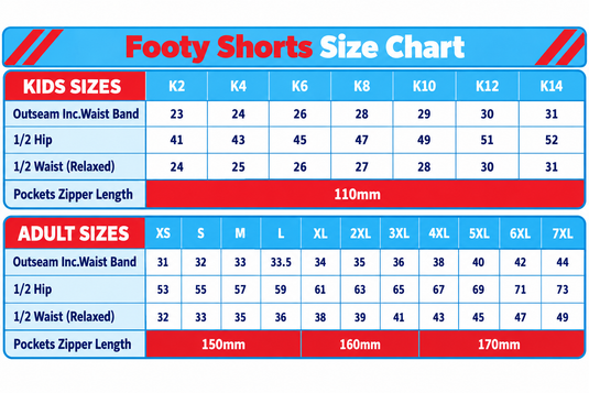 Footy Shorts Adult - BLUE SCALES [SIZ:XS]
