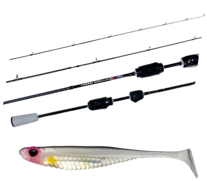 Load image into Gallery viewer, Insalt Finesse Explorer Baitcaster ISFE562 Rod (2 Piece)+ FREE Live Ops Plastics
