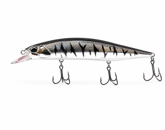 Duo Realis Jerk Bait 120 Floating [TIT:Gunmetal M Silver Tiger]