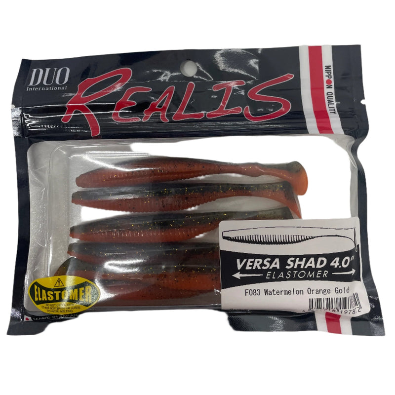 Load image into Gallery viewer, Duo Realis Versa Shad 4.0" (6 Pack) [COL:Watermelon Orange Gold]
