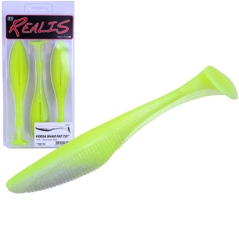 Load image into Gallery viewer, Duo Realis Versa Shad Fat 7.0" (3 Pack) [COL:Chartreuse Shad]
