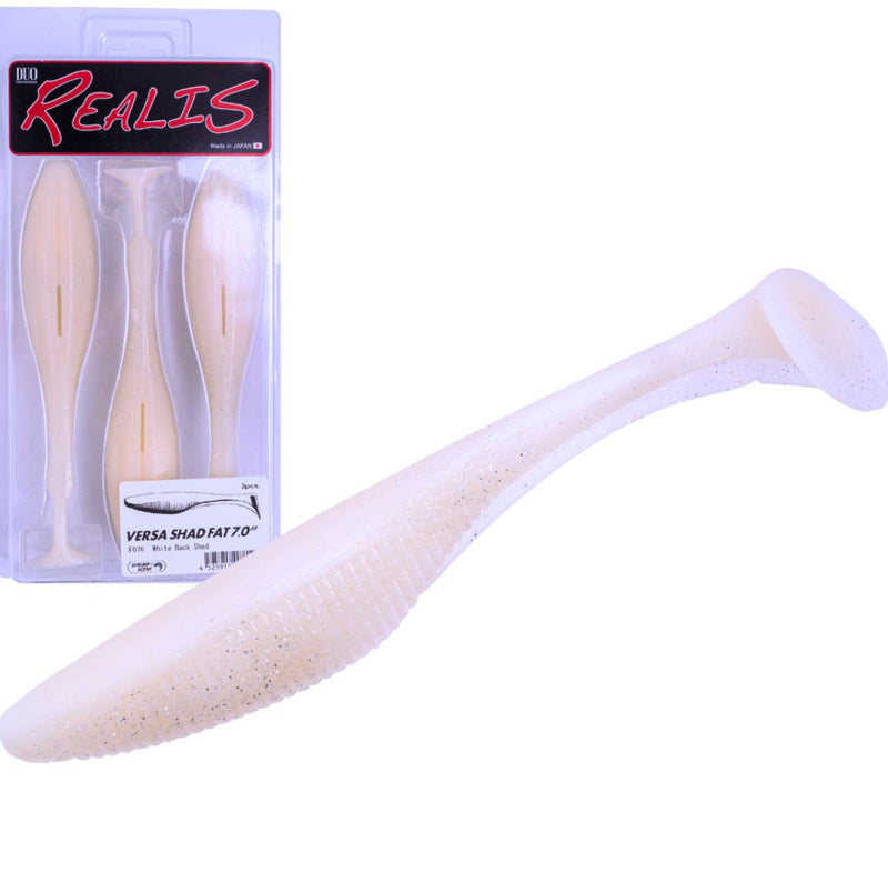 Load image into Gallery viewer, Duo Realis Versa Shad Fat 7.0" (3 Pack) [COL:White Back Shad]
