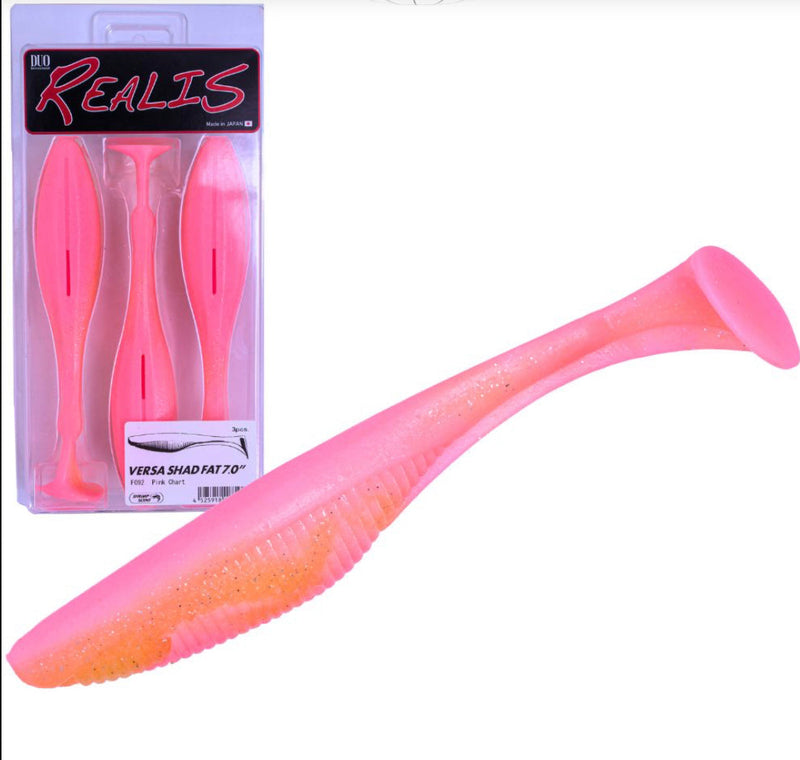 Load image into Gallery viewer, Duo Realis Versa Shad Fat 7.0" (3 Pack) [COL:Pink Chart]
