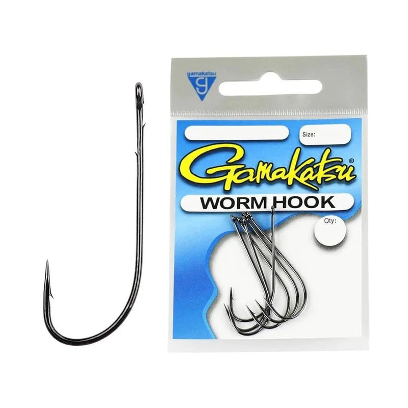 Load image into Gallery viewer, Gamakatsu Worm Hook (Black Nickel) [SIZ:# 2/0 PAC:Small Pack]
