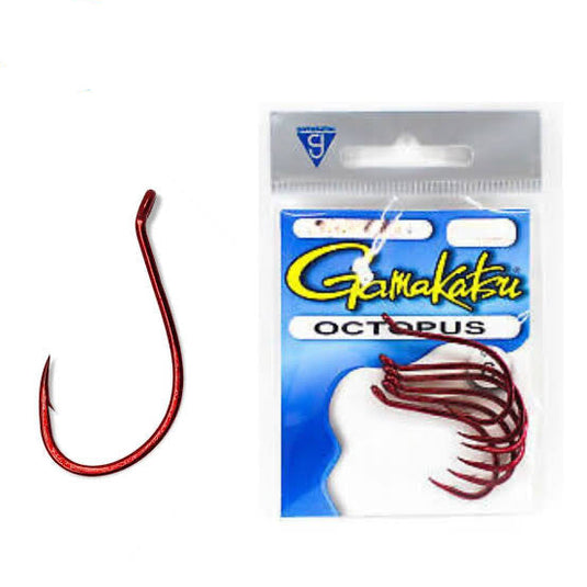 Gamakatsu Octopus Hooks (Red) [SIZ: