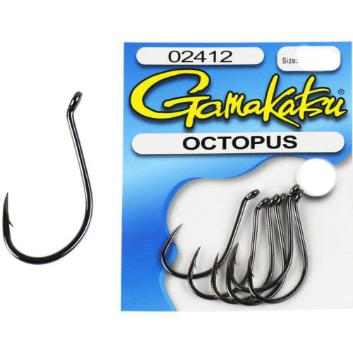 Gamakatsu Octopus Hooks (Black Nickel) [SIZ: