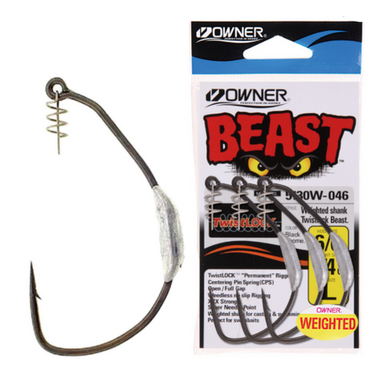 Owner Weighted Shank Twist Lock Beast [SIZ:4/0 1/8oz]