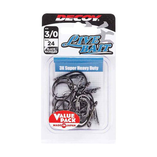 Decoy LIve bait Hooks Value Pk [SIZ:1/0]