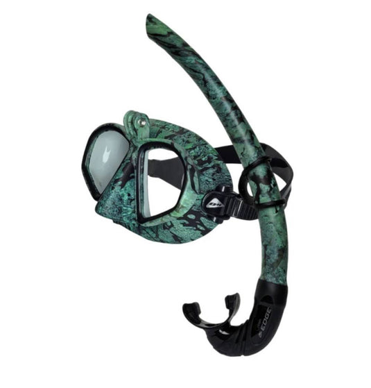 Ocean Hunter Phantom Edge Mask and Snorkel Set - Camo Green