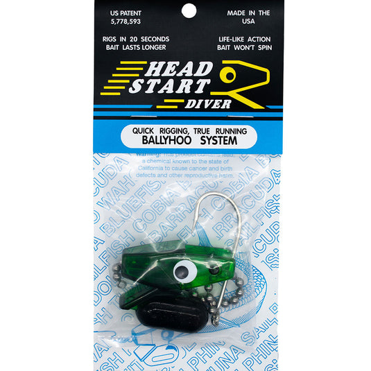 Head Start Ballyhoo System [COL:Green STY:Weighted Diver]