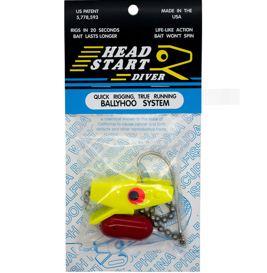 Head Start Ballyhoo System [COL:Yellow STY:Weighted Diver]