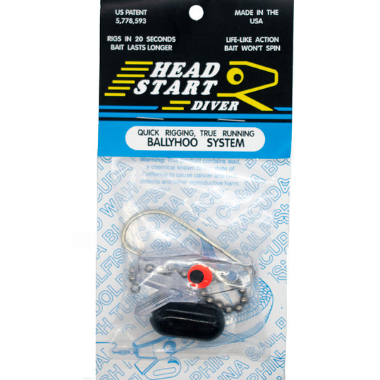 Head Start Ballyhoo System [COL:Clear STY:Weighted Diver]