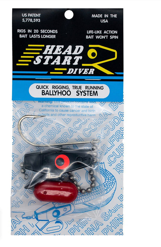 Head Start Ballyhoo System [COL:Black STY:Weighted Diver]