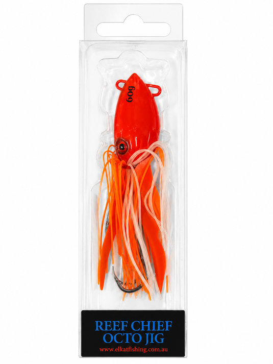 Elkat Reef Chief Octo Jig 80g [COL:Red Black]