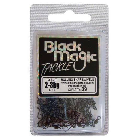 Black Magic Rolling Snap Swivels