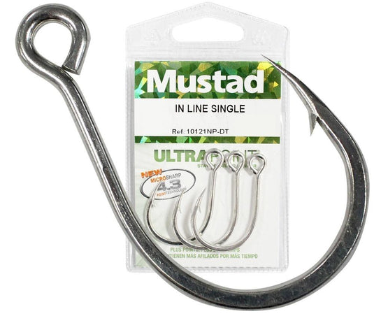 Mustad 10121NPDT Kaiju in-Line Single Fishing Hooks - 7x Strong Hook [SIZ:1/0]