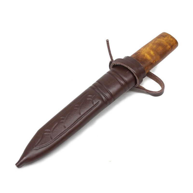 Load image into Gallery viewer, HELLE Viking Classic Edition Knife - 4.33 Inch Blade - Curly Birch Handle H3LC 105mm
