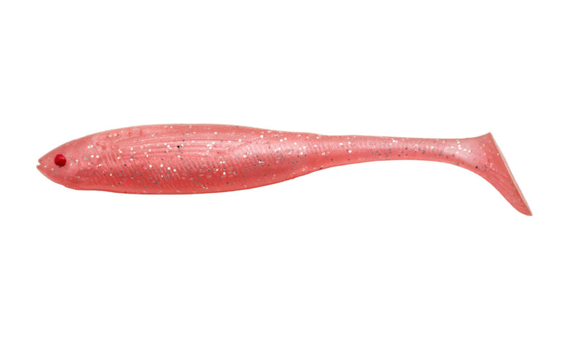 Load image into Gallery viewer, S Tackle Rattle Minnow Paddle Tail 4" (5 Pack) [COL:Pink Candy]
